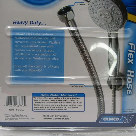 Camco® 43716 - Plastic Chrome Shower Hose - View #4